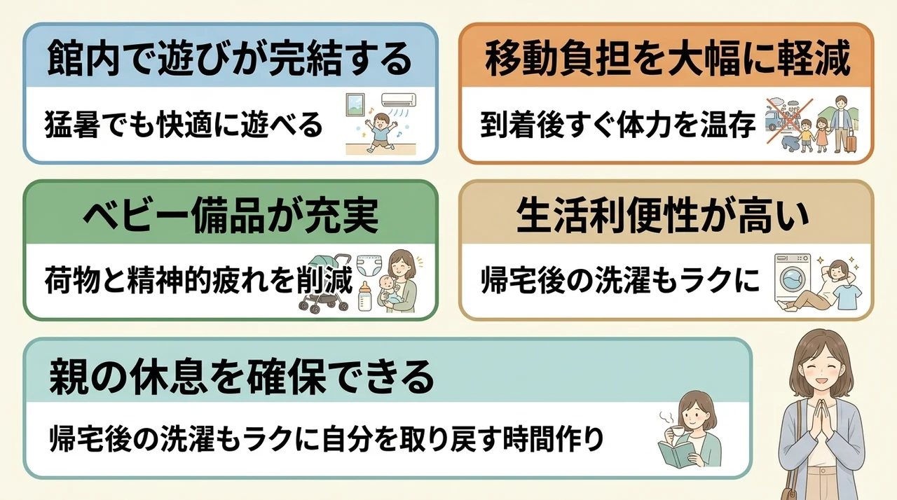 親が疲れにくいホテルを選ぶ5つのメリット
