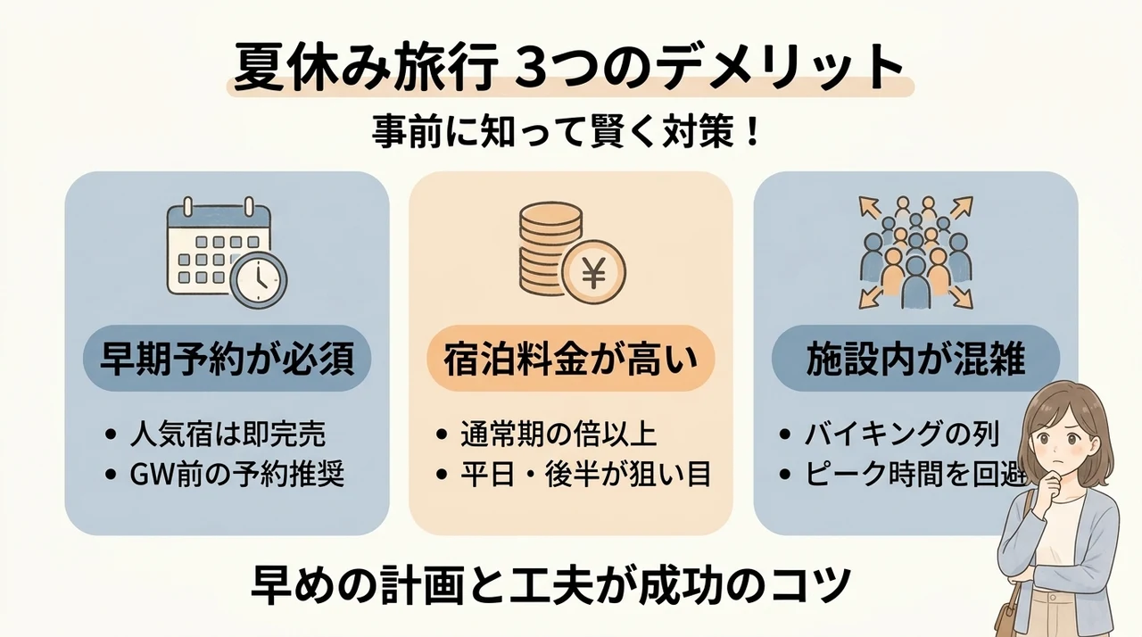 夏休みの家族旅行で事前に知るべきデメリット3つ