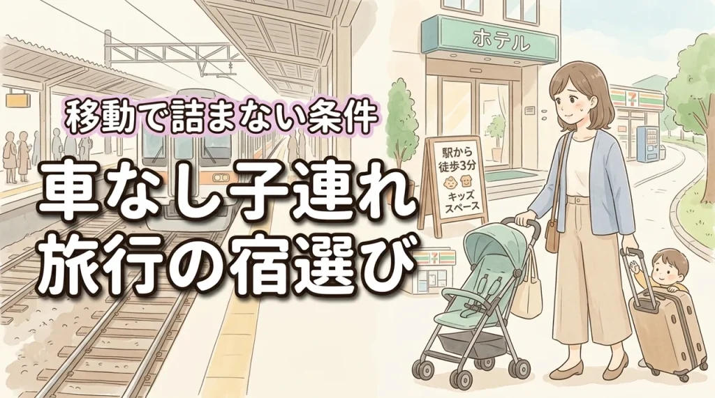 車なしの子連れ旅行は宿選びで決まる？移動で詰まず親が疲れにくい宿の条件とは