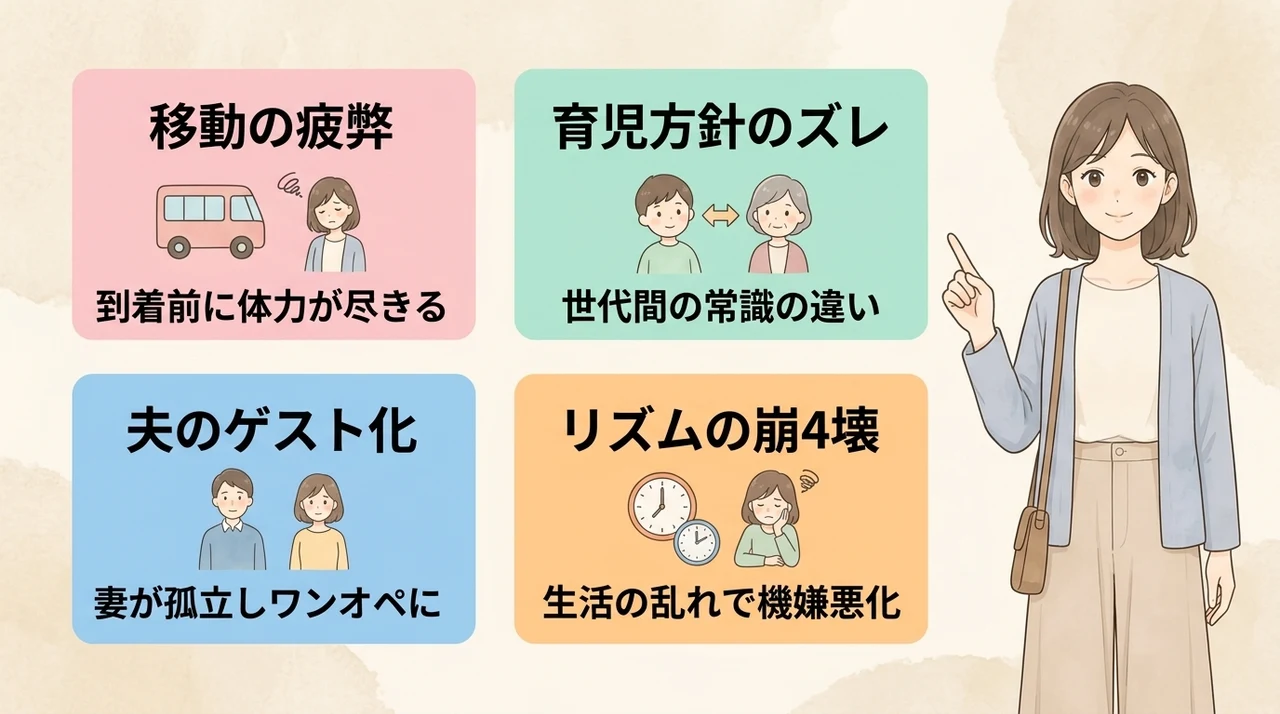 なぜ「子連れ帰省はしんどい」と感じる?辛さの正体と原因