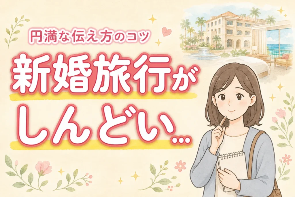 せっかくの新婚旅行がしんどい？寝てばかりの夫や妻にイライラしないための伝え方