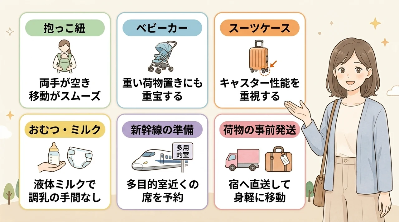 0歳〜2歳とのワンオペ旅行!新幹線や必須の持ち物