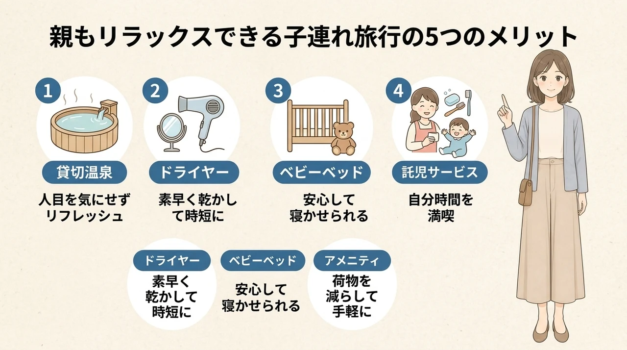 親もリラックスできる子連れ旅行の5つのメリット