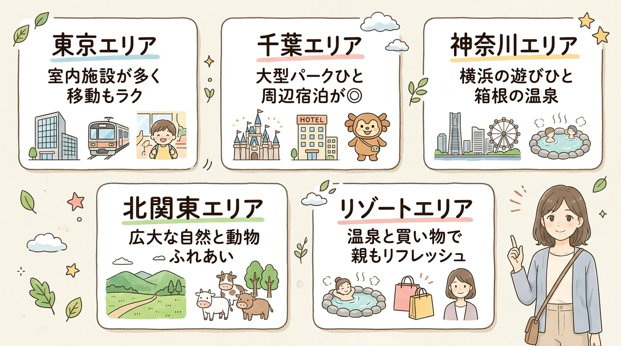 1歳連れで関東のおすすめスポットは何がある？エリア別早見（東京都・千葉県・神奈川県ほか）