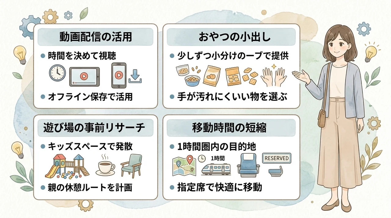 外出先でじっとしていられない子供への対処法